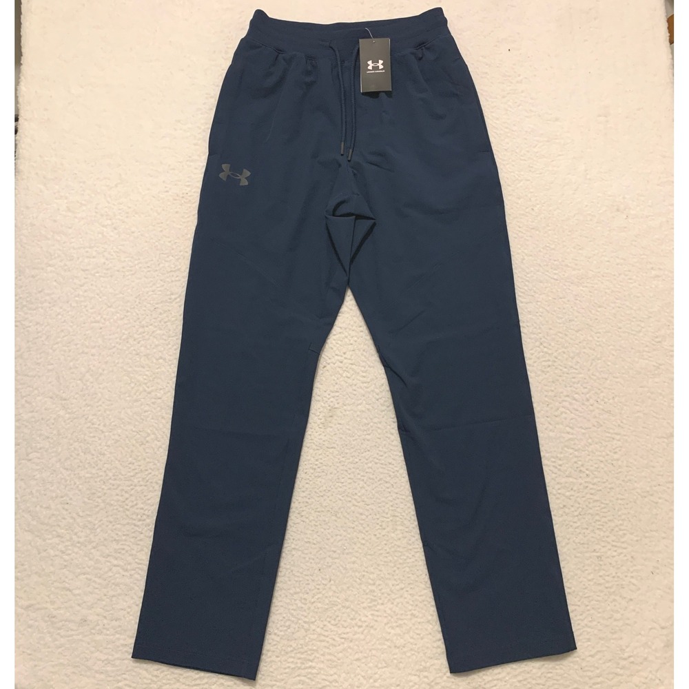 Under Armour Elite Straight Leg Pants Mens S 28x31 Storm Navy Blue 1372614 NWT!